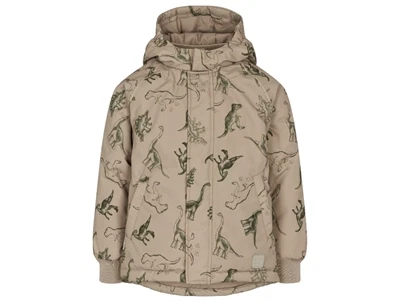 MarMar Copenhagen Osak jakke i dinosaurs print med aftagelig hætte set forfra