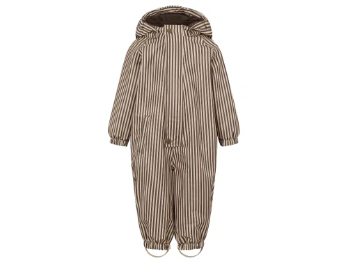 MarMar Copenhagen regndragt brown stripe med fleecefor