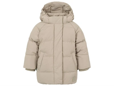 MarMar pufferjakke moon rock med hætte set forfra