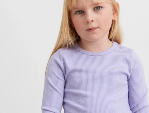 MarMar langærmet t-shirt soft lavender i rib modal