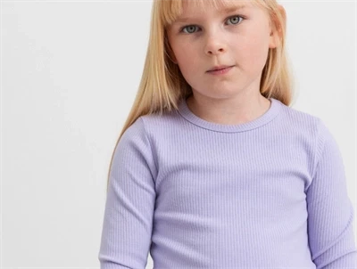 MarMar langærmet t-shirt soft lavender i rib modal