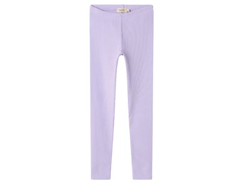 MarMar leggings soft lavender i rib set forfra