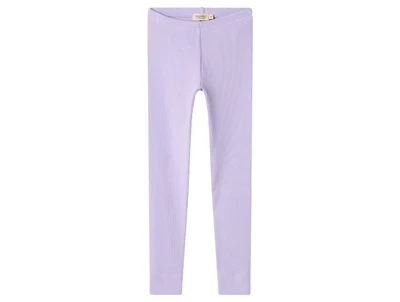 MarMar leggings soft lavender i rib set forfra