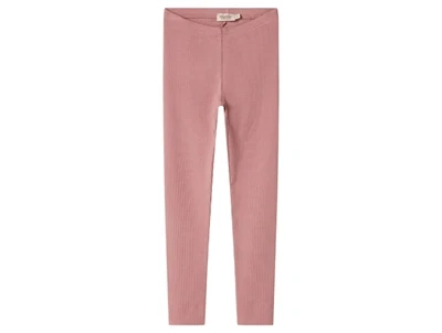 MarMar leggings rose parfait i ribstruktur set forfra
