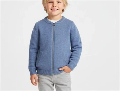 Wheat cardigan Chris greyblue melange