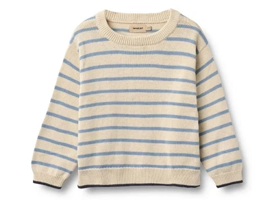 Wheat Morgan striktrøje faded denim stripe i bomuld
