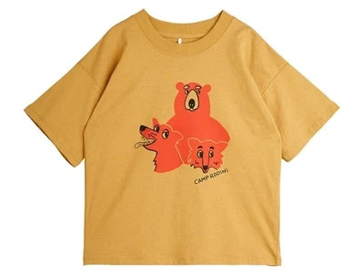 Mini Rodini t-shirt beige med Camp Rodini motiv