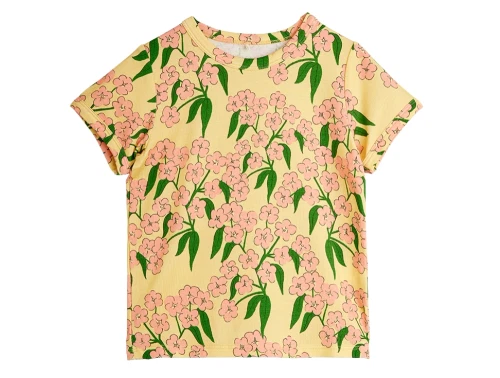T-shirt fra Mini Rodini med alpine flowers-print set forfra