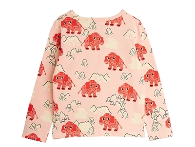 Langærmet T-shirt fra Mini Rodini med mammutprint set bagfra