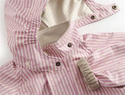 MarMar regnsæt med fleece ved håndled i pink stripe