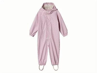 MarMar regndragt i pink stripe med aftagelig hætte