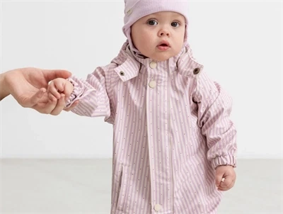 MarMar Orion regndragt i pink stripe på baby