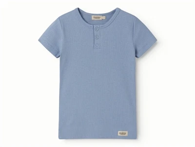 MarMar t-shirt i blue iris med rib