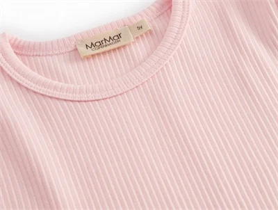 MarMar ribbluse i rose touch med rund hals