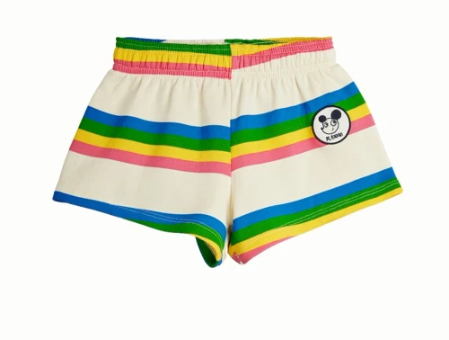 Mini Rodini sweatshorts i multi med striber set forfra