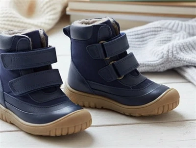 Pom Pom vinterstøvle navy med TEX