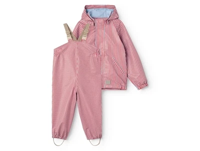 MarMar Oddy regnsæt i blue red stripes set forfra