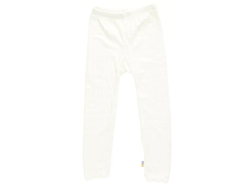 Joha leggings i råhvid i uld og silke med blondekant