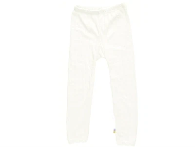 Joha leggings i råhvid i uld og silke med blondekant