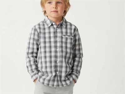 Wheat skjorte Kristian greyblue