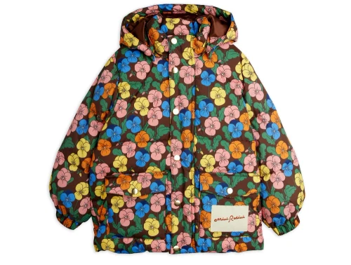 Mini Rodini puffer vinterjakke med multifarvet blomsterprint