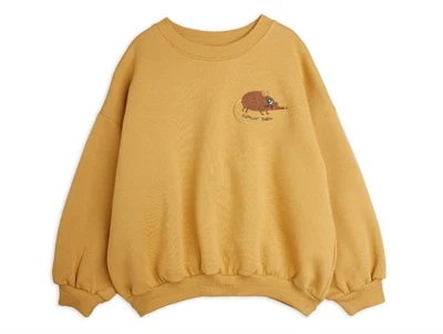 Mini Rodini sweatshirt beige med musbroderi