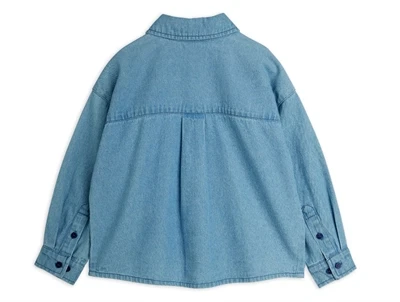 Mini Rodini denimskjorte blå med stinkdyrbroderi
