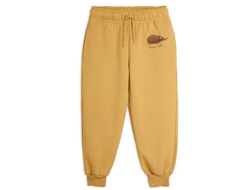 Mini Rodini sweatpants beige med musbroderi