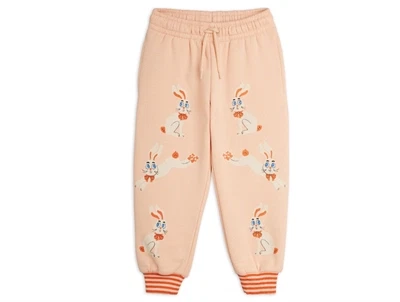 Mini Rodini sweatpants rosa med kaninprint