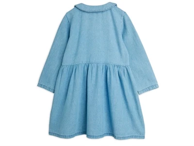 Mini Rodini denimkjole blå med kaninbroderi