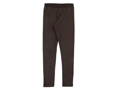 Joha leggings i dark brown merinould og silke