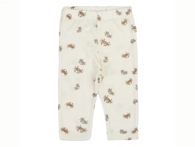 Joha leggings i råhvid nuance med krabbeprint i uld og silke