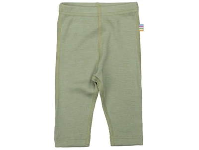 Joha leggings i grøn merinould og silke med elastik i taljen