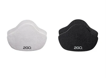 hælkappe til sko i sort og hvid fra 2GO – 2 par i pakken  