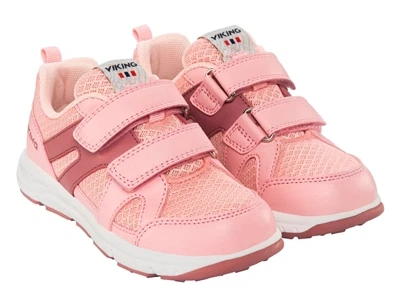 Viking Odda 2V sneaker lyserød med velcro og let mesh