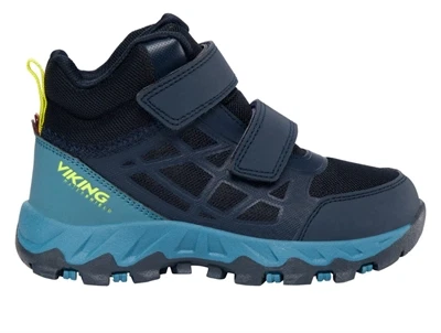 Viking Track Mid WP overgangsstøvle navy demin set fra siden