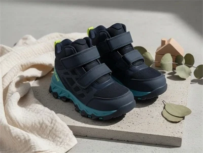 Viking Track Mid WP overgangsstøvle navy/demin med TEX