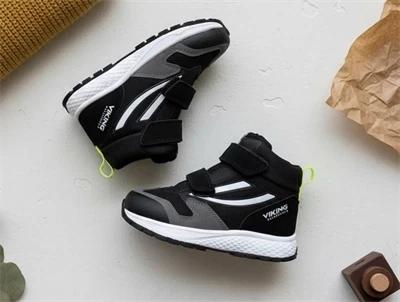 Viking black/lime sneaker Century mid med TEX