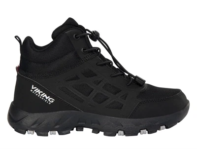 Viking Track Mid støvle sort med quicksnøre
