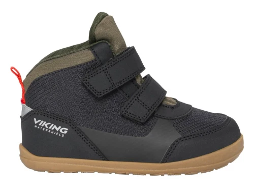 Viking Aspen barfod Mid sort med velcro