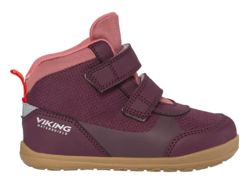 Viking Aspen barfod sko plum med velcro