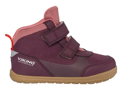 Viking Aspen barfod sko plum med velcro