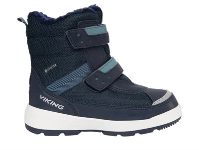 Viking Play Reflex Warm GTX vinterstøvle navy med refleks fra siden