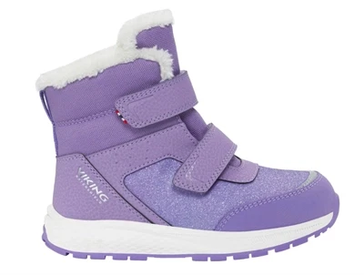 Viking Equip Glitter Warm WP 2V vinterstøvle violet med glitter