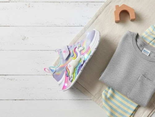 Skechers sneakers lavendel multifarvet med enhjørning og blinklys