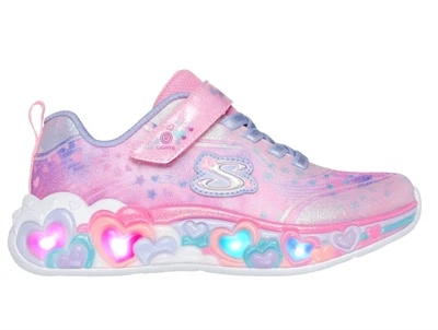 Skechers Eternal Heart Lights sneaker rosa med lys og hjerter til børn