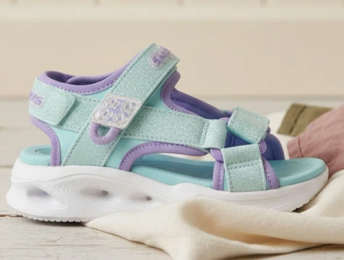Skechers sandal lyseblå/lavendel glimmer med blink