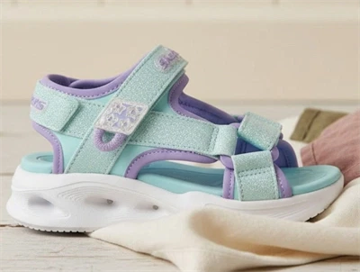 Skechers sandal lyseblå/lavendel glimmer med blink