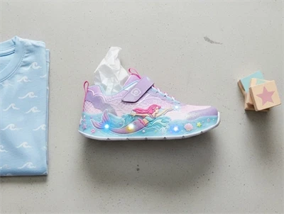 Skechers Mermaid Dreams sneaker lilla med lys