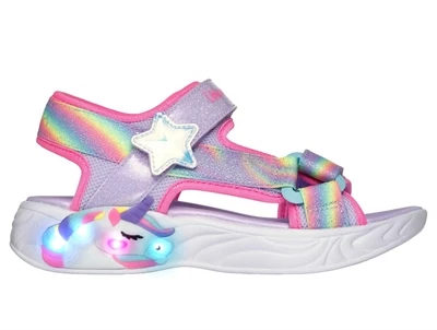 Skechers sandal dreamy med enhjørning, glimmer og blinklys